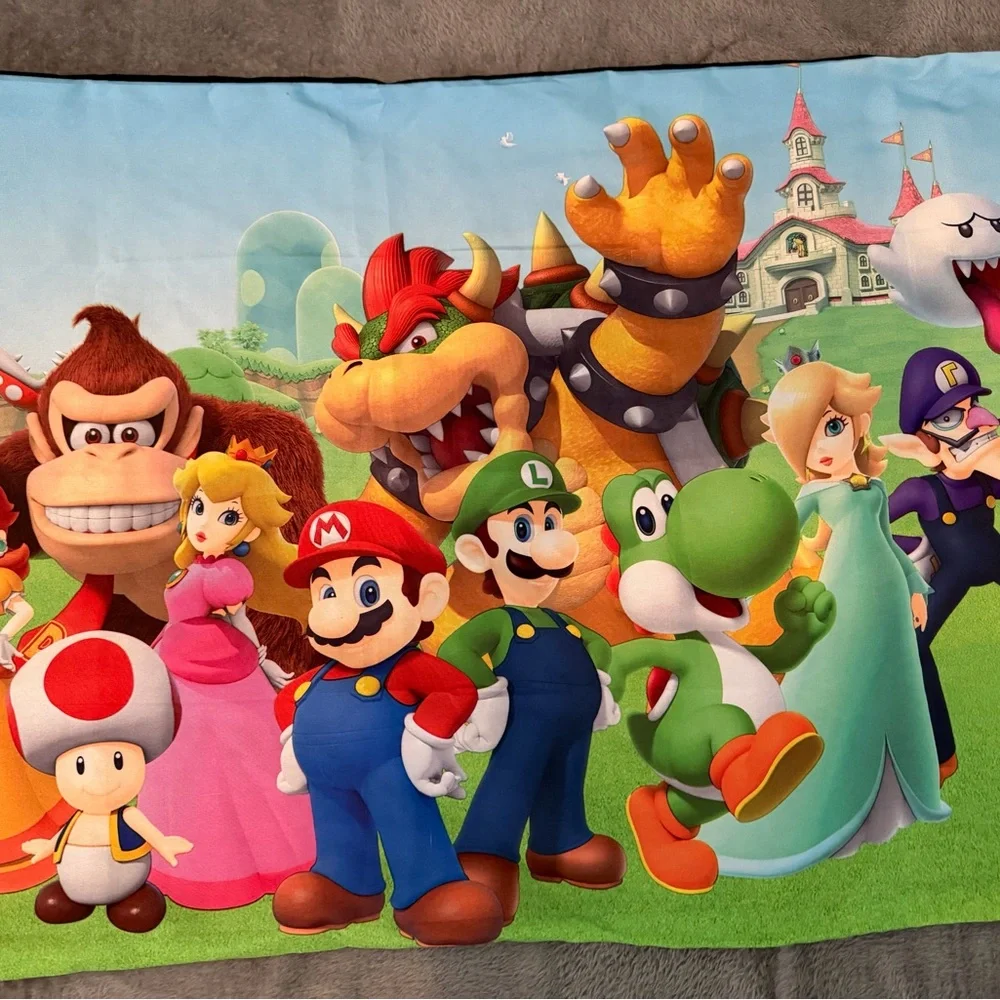 Nintendo Super Mario Zippered Body Pillow Case/Cover